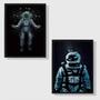 Imagem de Kit 2 Quadros Astronautas Com Borboletas 24x18cm - com vidro