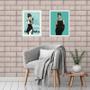 Imagem de Kit 2 Quadros Audrey - Breakfast at Tiffanys 33x24cm - com vidro