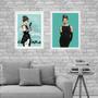 Imagem de Kit 2 Quadros Audrey - Breakfast at Tiffanys 33x24cm - com vidro