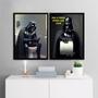 Imagem de Kit 2 Quadros Banheiro Do Darth 45x34cm - com vidro