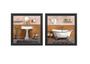 Imagem de Kit 2 Quadros Banheiro, Lavabo, Toalete, fofo mold c/ vidro
