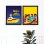 Imagem de Kit 2 Quadros Beatles Yellow Submarine 24X18Cm - Com Vidro
