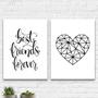 Imagem de Kit 2 Quadros Best Friends Forever 45x34cm - com vidro