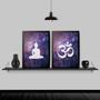 Imagem de Kit 2 Quadros Buda Zen Galaxia 33x24cm