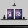 Imagem de Kit 2 Quadros Buda Zen Galaxia 33x24cm