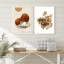 Imagem de Kit 2 Quadros But First Coffee Marrom 24X18Cm - Com Vidro