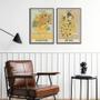 Imagem de kit 2 Quadros Cartas Tarot Klimt e Van Gogh 33x24cm - com vidro