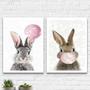 Imagem de Kit 2 Quadros Coelhos Shine Rabbit 33x24cm