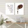Imagem de Kit 2 Quadros Coffee Good Idea - Grão 45x34cm - com vidro