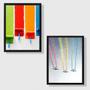 Imagem de Kit 2 Quadros Cores Da Vida 24X18Cm - Com Vidro