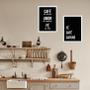 Imagem de Kit 2 Quadros Cozinha Café E Fé 33X24Cm - Com Vidro