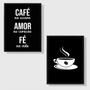 Imagem de Kit 2 Quadros Decoração Cantinho Do Café 33x24cm - com vidro