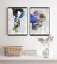 Imagem de Kit 2 Quadros Decorativos Aquarela Futebol 33X24Cm - Vidro