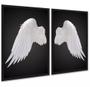 Imagem de Kit 2 Quadros Decorativos Asas De Anjo 24x18cm - com vidro