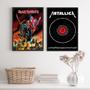 Imagem de Kit 2 Quadros Decorativos Bandas De RockMetal 45x34cm