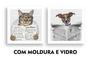 Imagem de Kit 2 Quadros Decorativos Banheiro Toalete Lavabo Dog Gato Jornal