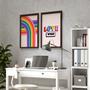 Imagem de Kit 2 Quadros Decorativos Burn This Way Mês Orgulho Lgbtqia+