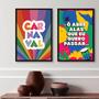 Imagem de Kit 2 Quadros Decorativos Carnaval- Ô Abre Alas 45x34cm - com vidro