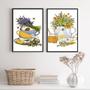 Imagem de Kit 2 Quadros Decorativos Chá Com Mel 33x24cm - com vidro