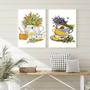Imagem de Kit 2 Quadros Decorativos Chá Com Mel 33x24cm - com vidro