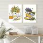 Imagem de Kit 2 Quadros Decorativos Chá Com Mel 45X34Cm - Com Vidro