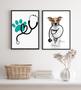 Imagem de Kit 2 Quadros Decorativos Clinica Veterinária 24X18Cm Vidro