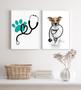 Imagem de Kit 2 Quadros Decorativos Clinica Veterinária 45X34Cm