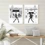 Imagem de Kit 2 Quadros Decorativos Fashion- Mulheres Moda 33x24cm