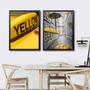 Imagem de Kit 2 Quadros Decorativos Fotografias Yellow 24x18cm