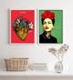 Imagem de Kit 2 Quadros Decorativos Frida- Coração 45x34cm - com vidro