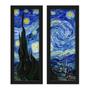 Imagem de Kit 2 Quadros Decorativos Lavabo Arte Noite Estrelada Van Gogh