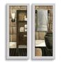 Imagem de Kit 2 Quadros Decorativos Lavabo Banheiro Marrom Bege Pintura