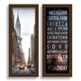 Imagem de Kit 2 Quadros Decorativos Lavabo Cidade Times Square Broadway Big Ben