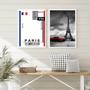 Imagem de Kit 2 Quadros Decorativos Paris - Passagem 24x18cm