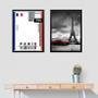 Imagem de Kit 2 Quadros Decorativos Paris - Passagem 24x18cm