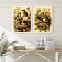 Imagem de Kit 2 Quadros Decorativos Passarinhos No Ninho 24x18cm - com vidro
