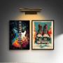 Imagem de Kit 2 Quadros Decorativos Rock Aquarela 45X34Cm - Com Vidro