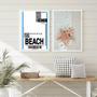 Imagem de Kit 2 Quadros Decorativos Viagem Praia 33X24Cm