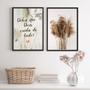 Imagem de Kit 2 Quadros Deixa Que Deus CuidaDeTudo 33x24cm - com vidro
