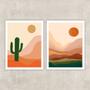 Imagem de Kit 2 Quadros Deserto Boho 24x18cm