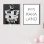 Imagem de Kit 2 Quadros Divertidos Banheiro Herói No Vaso 33X24Cm