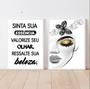 Imagem de Kit 2 Quadros Extensão de Cílios 45x34cm - Com Vidro