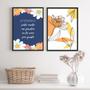 Imagem de Kit 2 Quadros Florais Hooponopono 24x18cm - com vidro