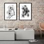 Imagem de Kit 2 Quadros Flores Transparentes - 60X48Cm
