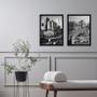 Imagem de Kit 2 Quadros Fotografias Antigas São Paulo 33X24Cm - Vidro