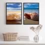 Imagem de Kit 2 Quadros Fotografias Praia MarConchas 33x24cm - com vidro