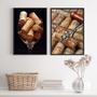 Imagem de Kit 2 Quadros Fotografias Rusticas VinhoRolhas 45x34cm - com vidro