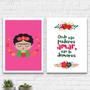 Imagem de Kit 2 Quadros Frida Não Te Demores 24x18cm - com vidro