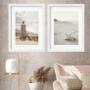 Imagem de Kit 2 Quadros Grandes Praia Farol - 60x48cm