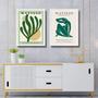 Imagem de Kit 2 Quadros Gravuras Artes Matisse Verdes 45x34cm